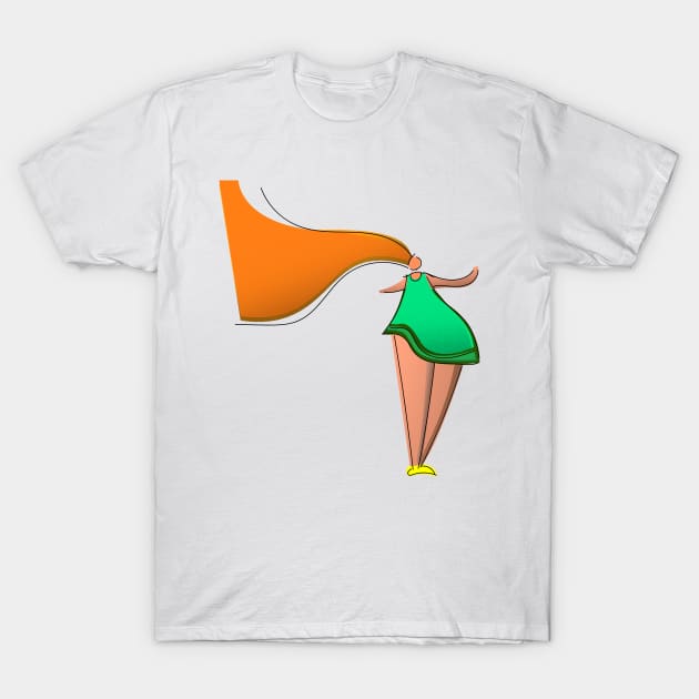 Abstract girl T-Shirt by kuts